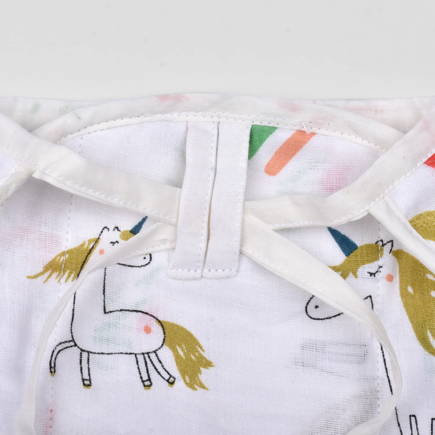 Organic Cotton Printed Muslin Nappies | Flamingo, Bloom, Rainbow, Blossom & Pink Giraffe | Pack of 5 - Image 4