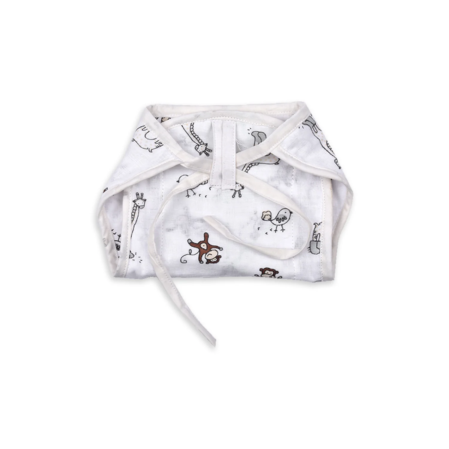 Organic Cotton Printed Muslin Nappies | Jungle, Monkey & Cat | Pack of 3 - Image 5