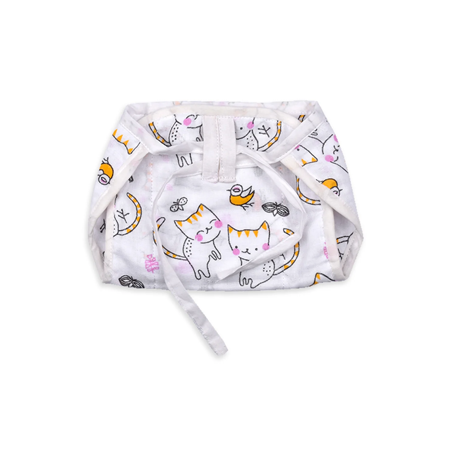 Organic Cotton Printed Muslin Nappies | Jungle, Monkey & Cat | Pack of 3 - Image 3