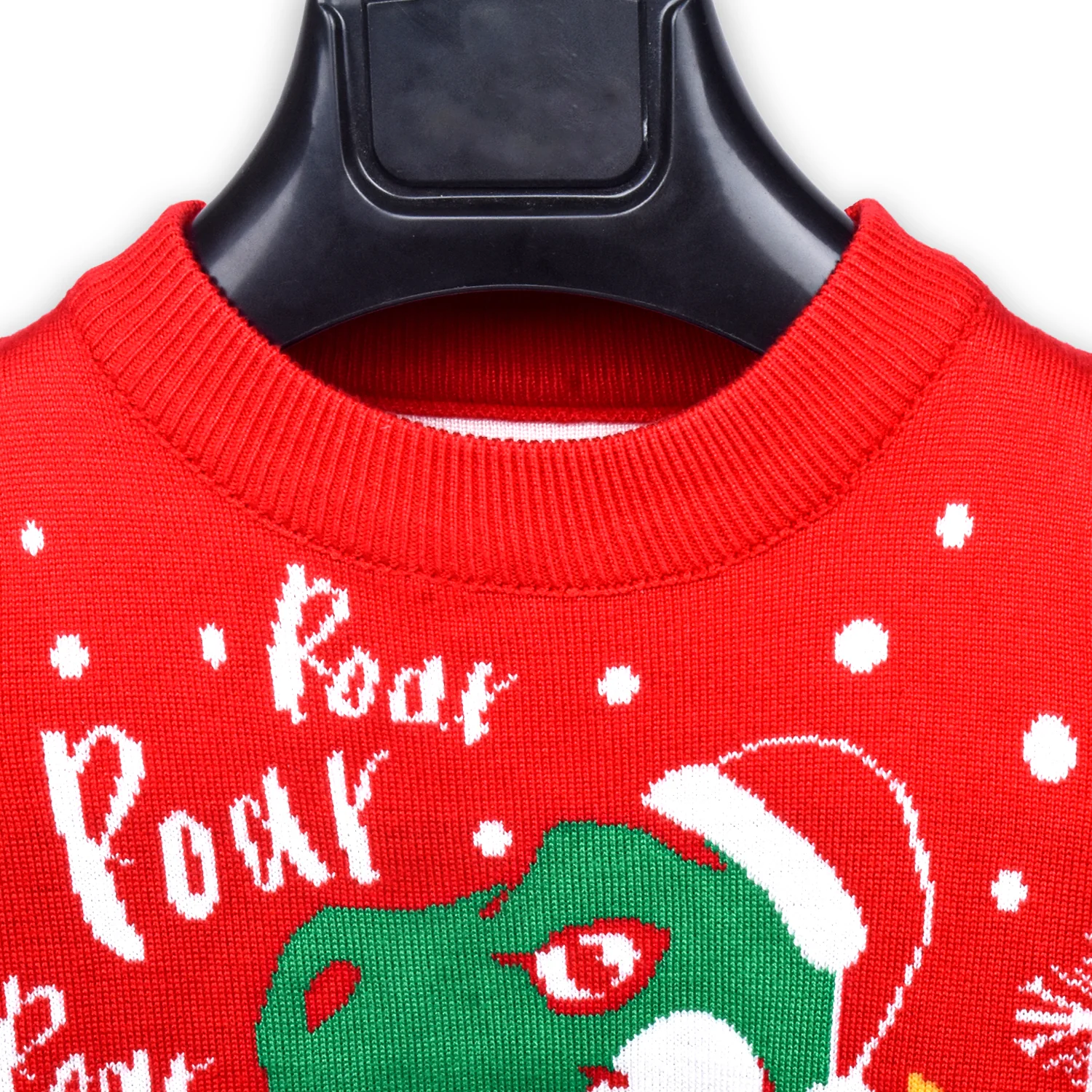 Organic Cotton Unisex Baby Winter Sweaters Dinosaur Red - Image 6