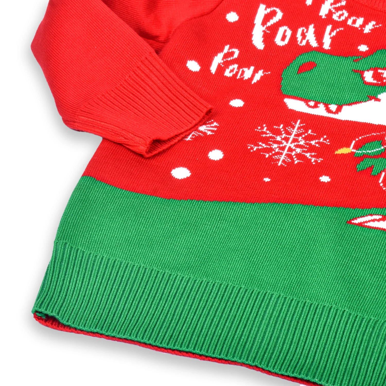 Organic Cotton Unisex Baby Winter Sweaters Dinosaur Red - Image 7