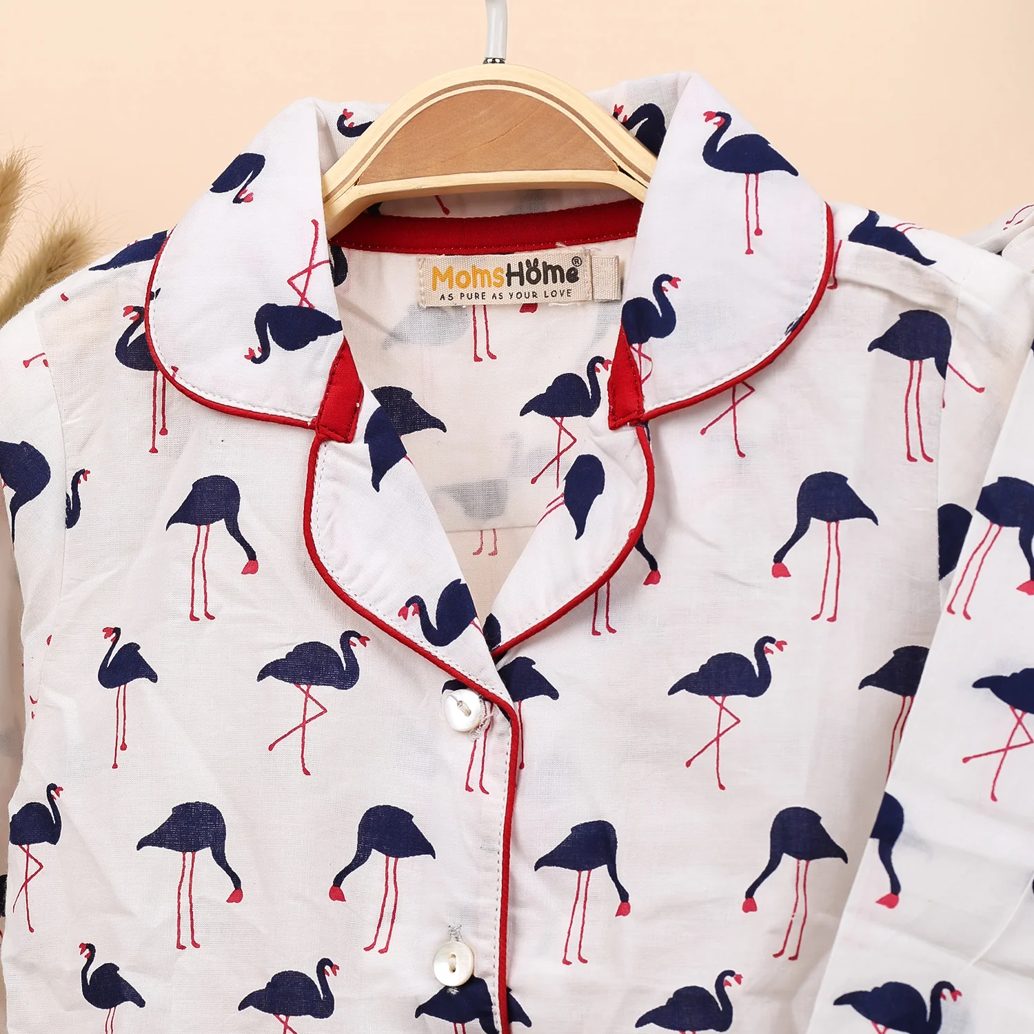 Organic Cotton Unisex Kids Pajama Set Combo | Night Suit | Sleepwear | Blue  Flamingo - Image 8