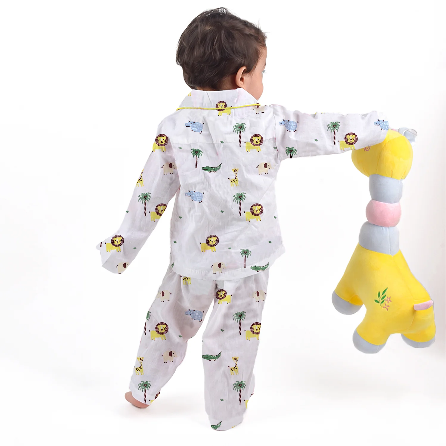 Organic Cotton Unisex Kids Pajama Set Combo | Night Suit | Sleepwear | Lion - Image 6