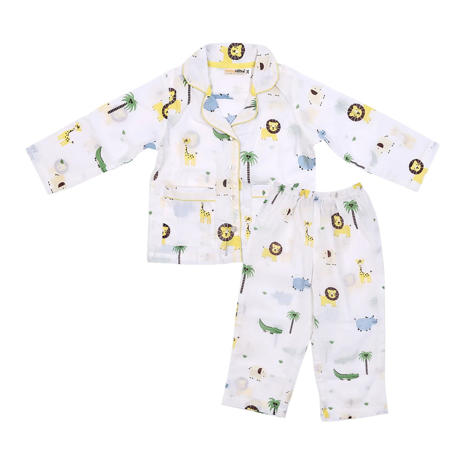 Organic Cotton Unisex Kids Pajama Set Combo | Night Suit | Sleepwear | Lion - Image 8