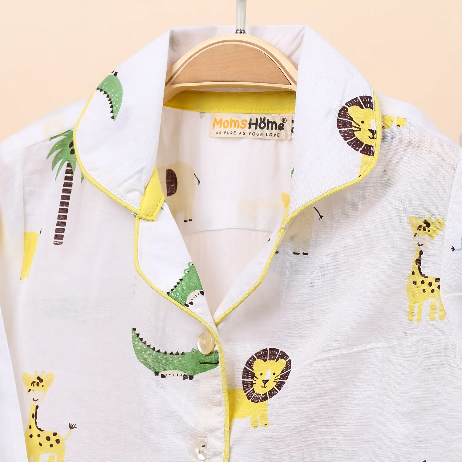 Organic Cotton Unisex Kids Pajama Set Combo | Night Suit | Sleepwear | Lion - Image 9
