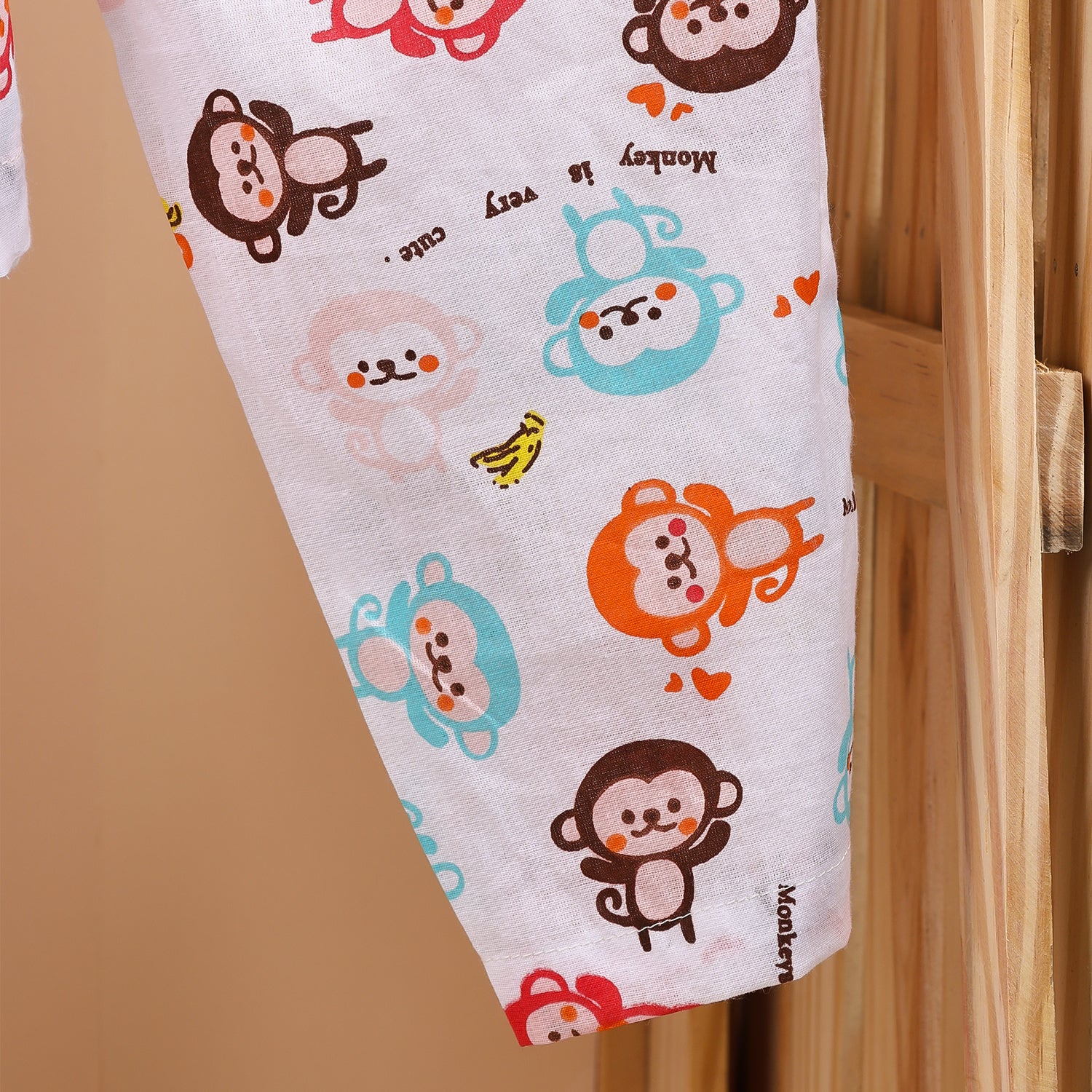 Organic Cotton Unisex Kids Pajama Set Combo | Night Suit | Sleepwear | Monkey - Image 13