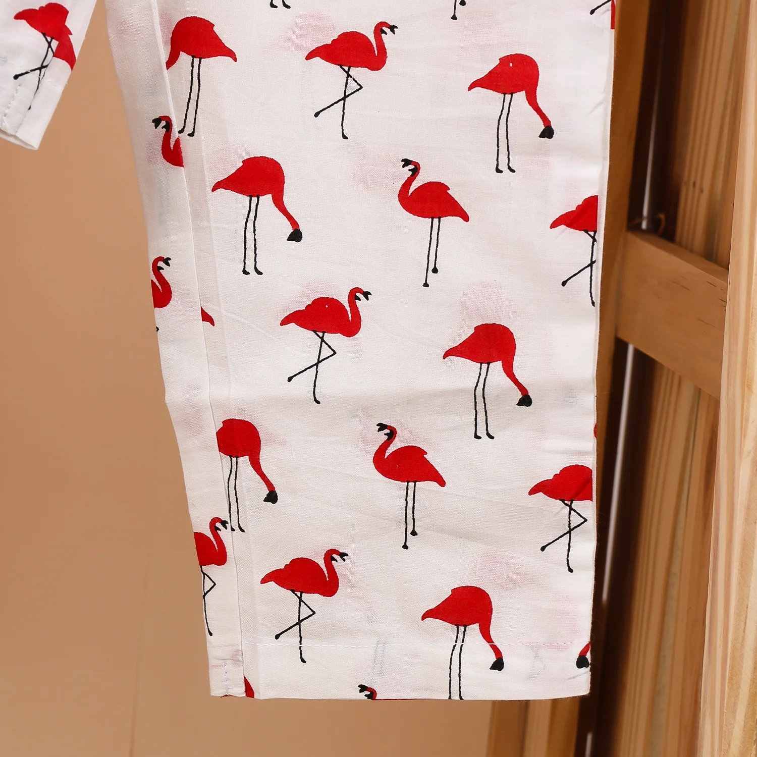 Organic Cotton Unisex Kids Pajama Set Combo | Night Suit | Sleepwear | Red Flamingo - Image 10