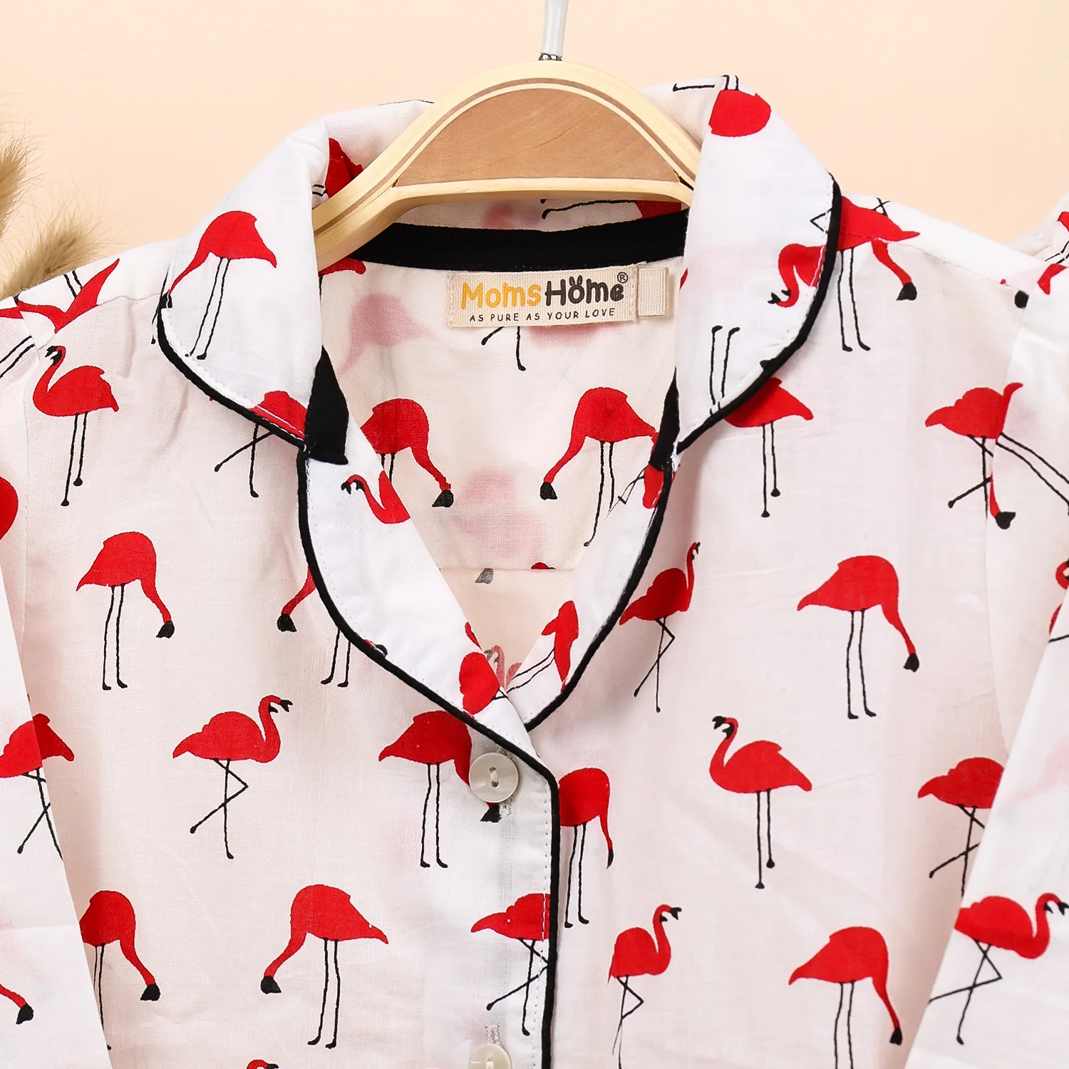 Organic Cotton Unisex Kids Pajama Set Combo | Night Suit | Sleepwear | Red Flamingo - Image 8