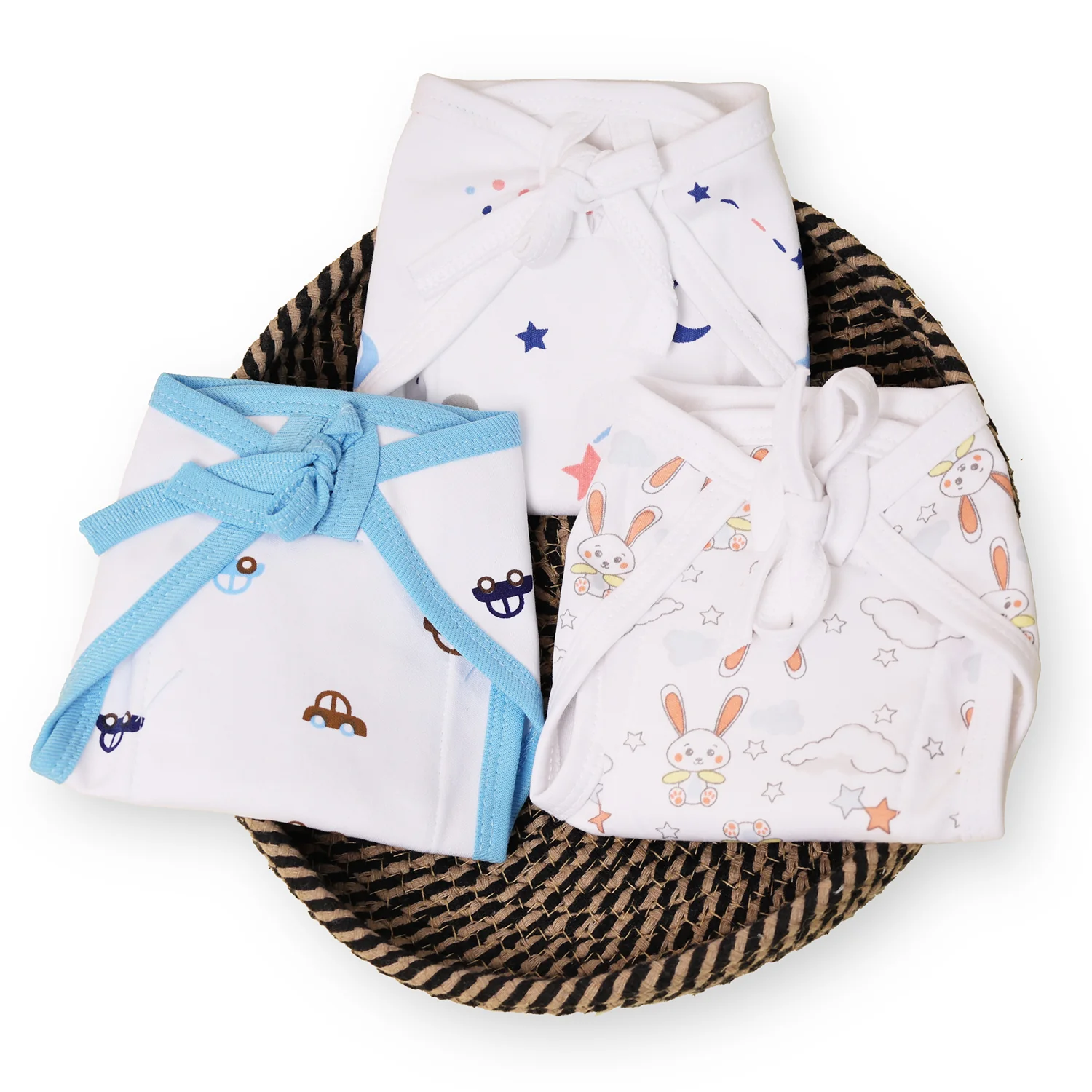 Printed Cushioned Nappies Combo | Organic Cotton Nappies For New Born Baby | 0-6 Months | Galaxy, Car, Bunny | Pack of 3 - Image 8
