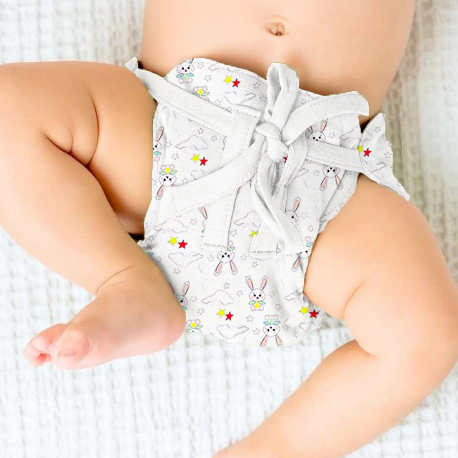 Printed Cushioned Nappies Combo | Organic Cotton Nappies For New Born Baby | 0-6 Months | Pack of 1 - Image 3