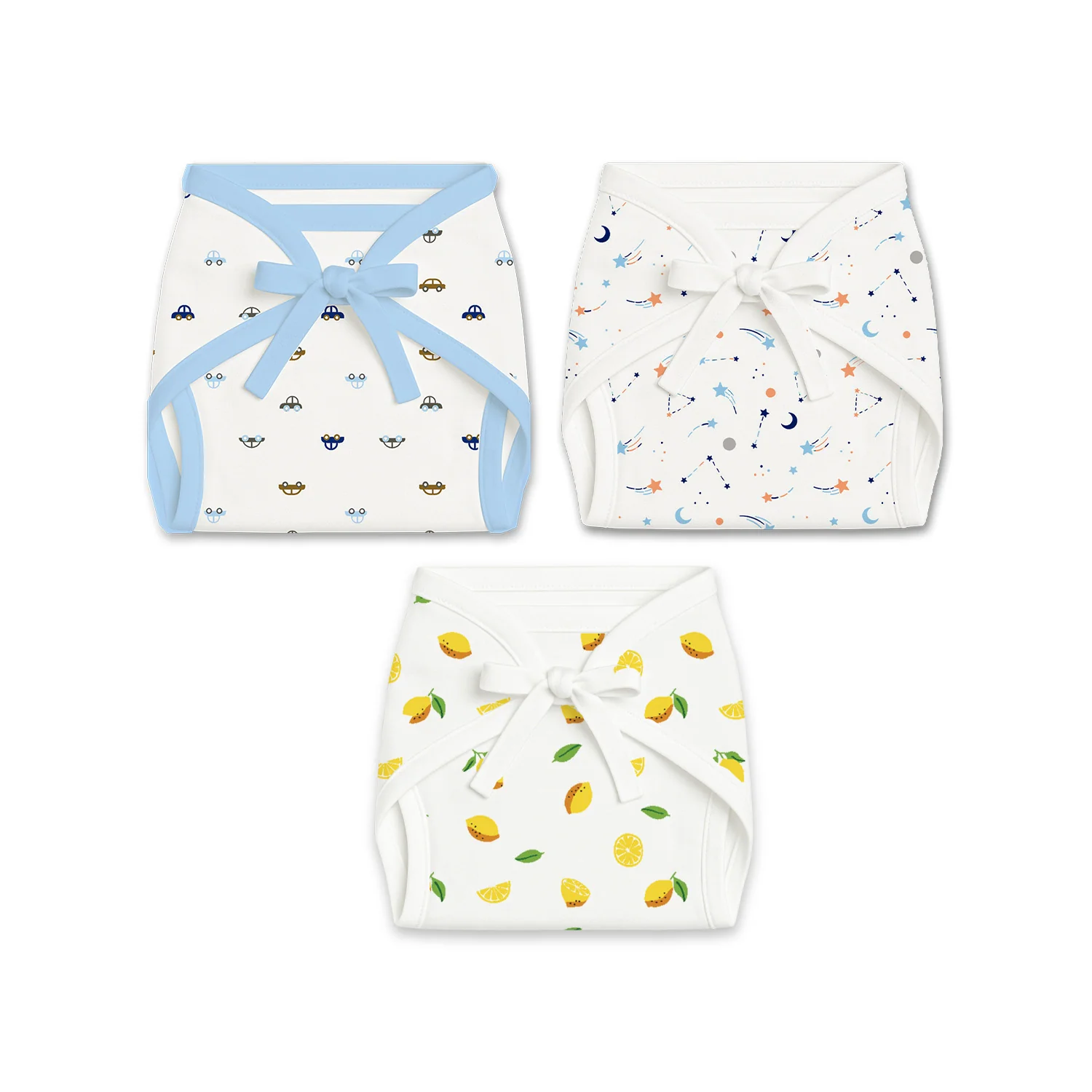 Printed Cushioned Nappies Combo | Organic Cotton Nappies For New Born Baby | 0-6 Months | Pack of 3 - Image 6