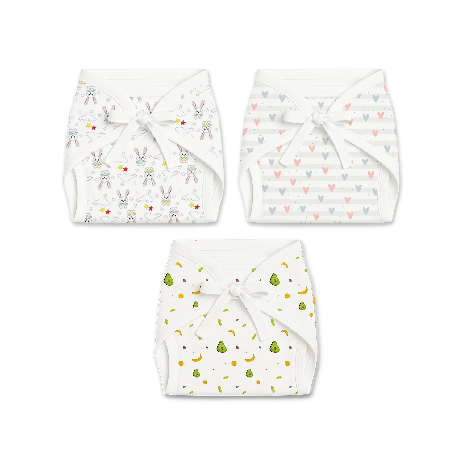 Printed Cushioned Nappies Combo | Organic Cotton Nappies For New Born Baby | 0-6 Months | Pack of 3 - Image 7