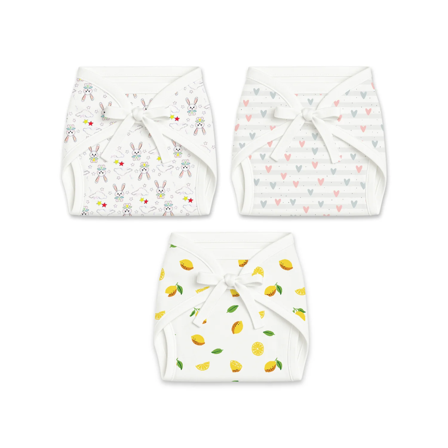 Printed Cushioned Nappies Combo | Organic Cotton Nappies For New Born Baby | 0-6 Months | Pack of 3 - Image 8