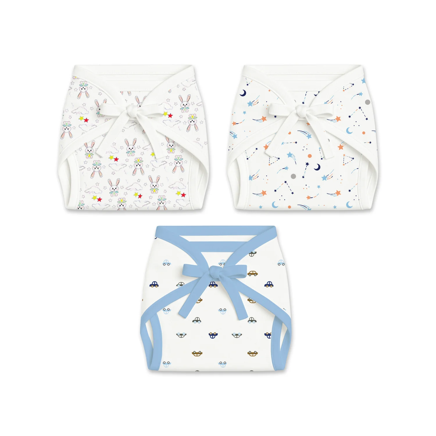 Printed Cushioned Nappies Combo | Organic Cotton Nappies For New Born Baby | 0-6 Months | Pack of 3 - Image 9