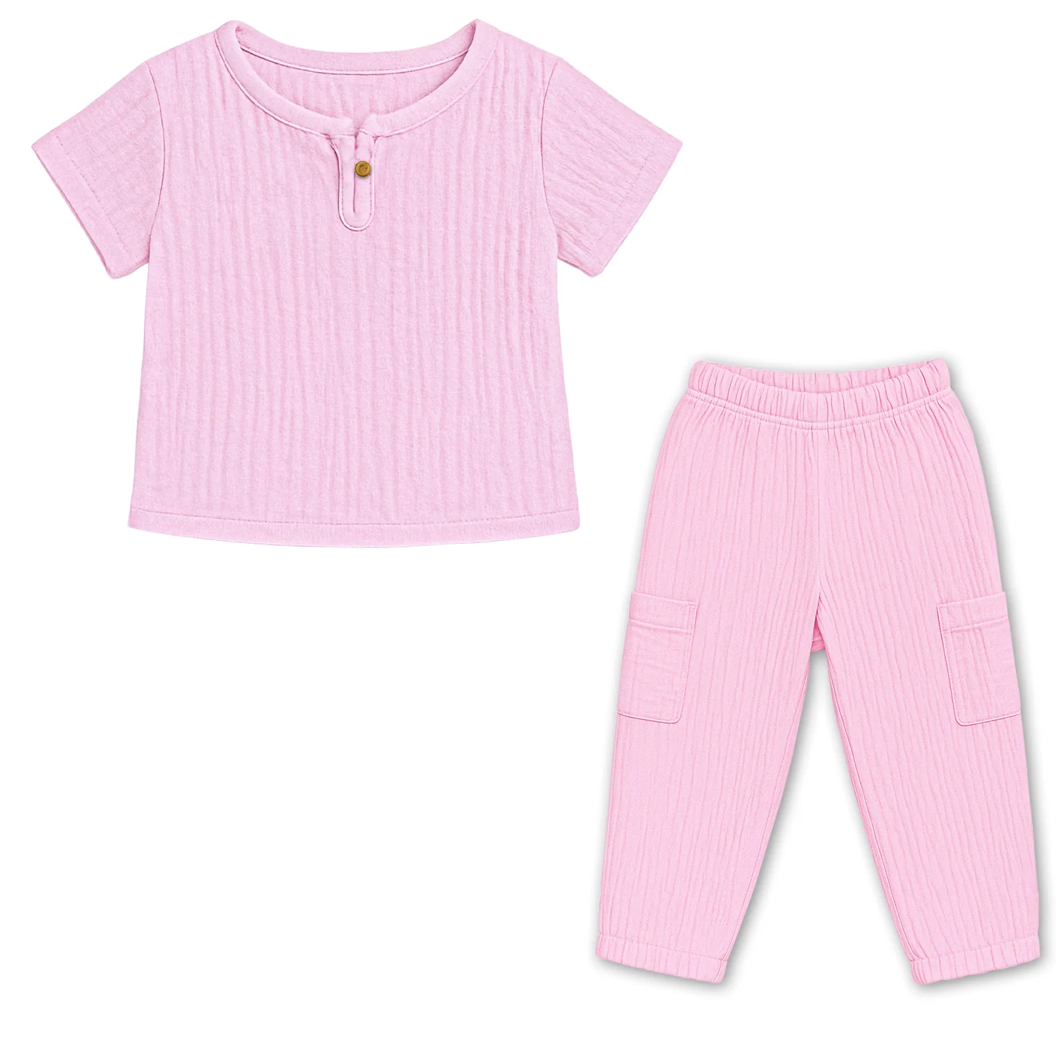 T-Shirt & Pant Co-ord Set for Kids | Elegant & Comfortable Summer Wear | Organic Cotton Clothing Set | Pack of 1 - Image 7