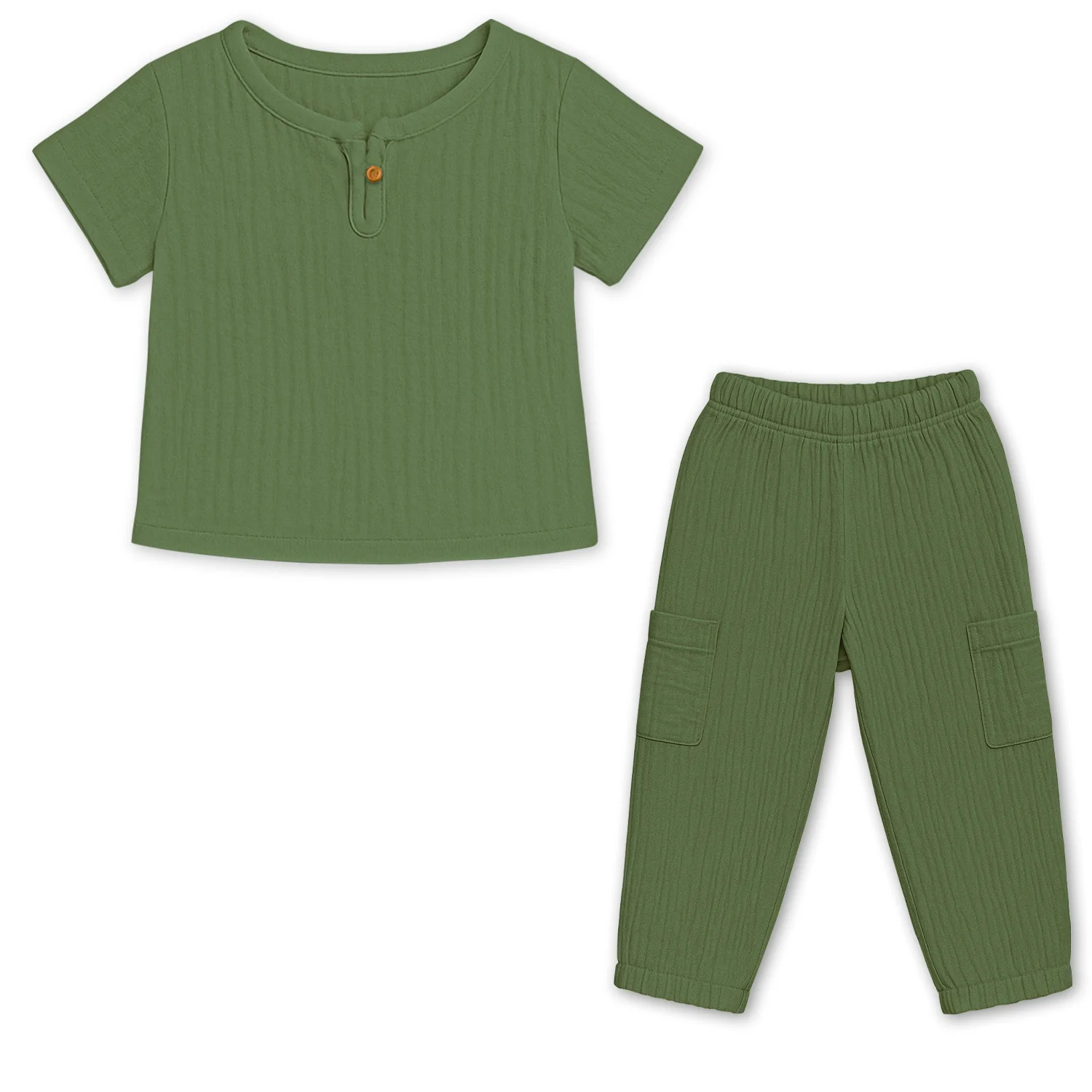 T-Shirt & Pant Co-ord Set for Kids | Elegant & Comfortable Summer Wear | Organic Cotton Clothing Set | Pack of 1 - Image 6