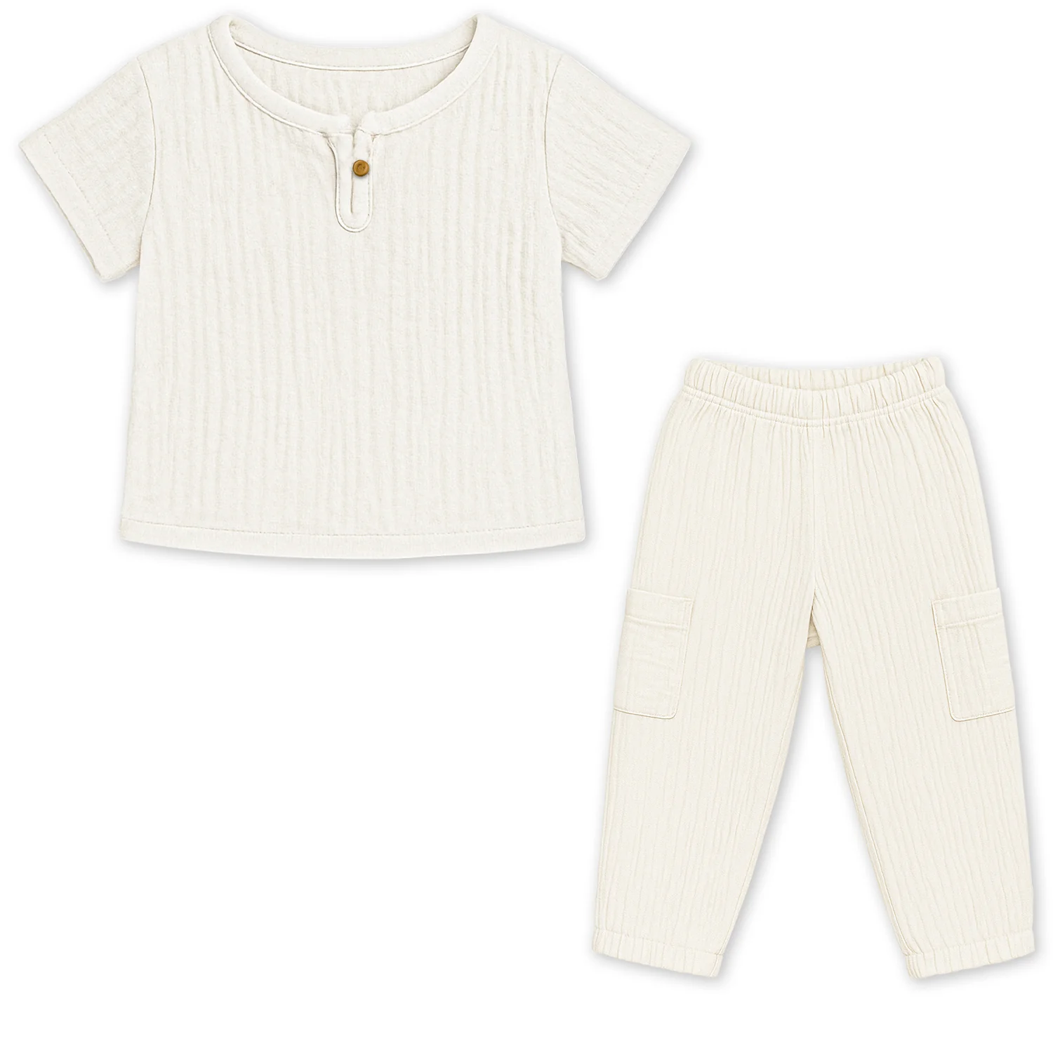 T-Shirt & Pant Co-ord Set for Kids | Elegant & Comfortable Summer Wear | Organic Cotton Clothing Set | Pack of 1 - Image 8
