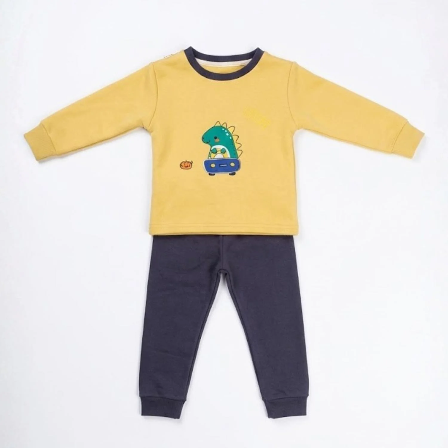 Winter Warm Full Sleeve Co-ord Sets For Baby | Cotton Baby Clothing Set | Dino | 3-12 Months | Set of 1 - Image 2