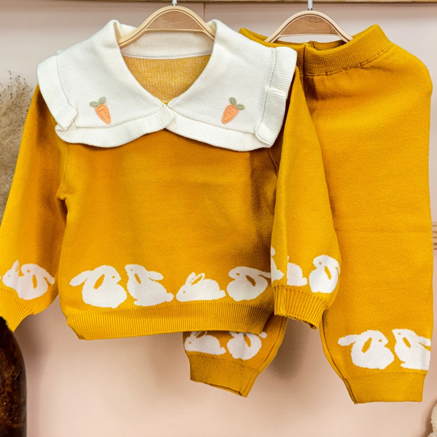 Winter Warm Woollen Full Sleeve Co-ord Sets For Baby | Rabbit | Pack of 1 - Image 3