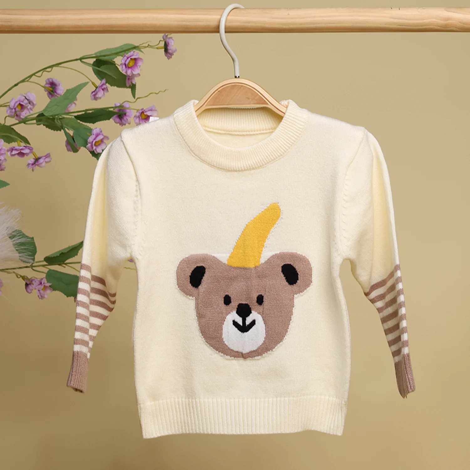 Winter Warm Woollen Full Sleeve Sweater For Baby | Bear | Pack of 1 - Image 2