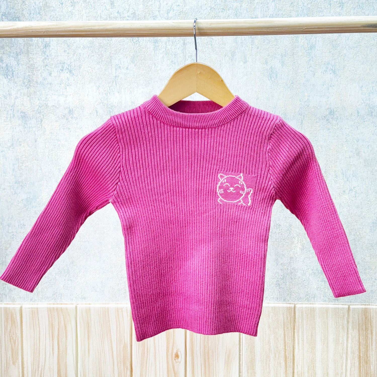 Winter Warm Woollen Full Sleeve Sweater For Baby | Cat | Pack of 1 - Image 3