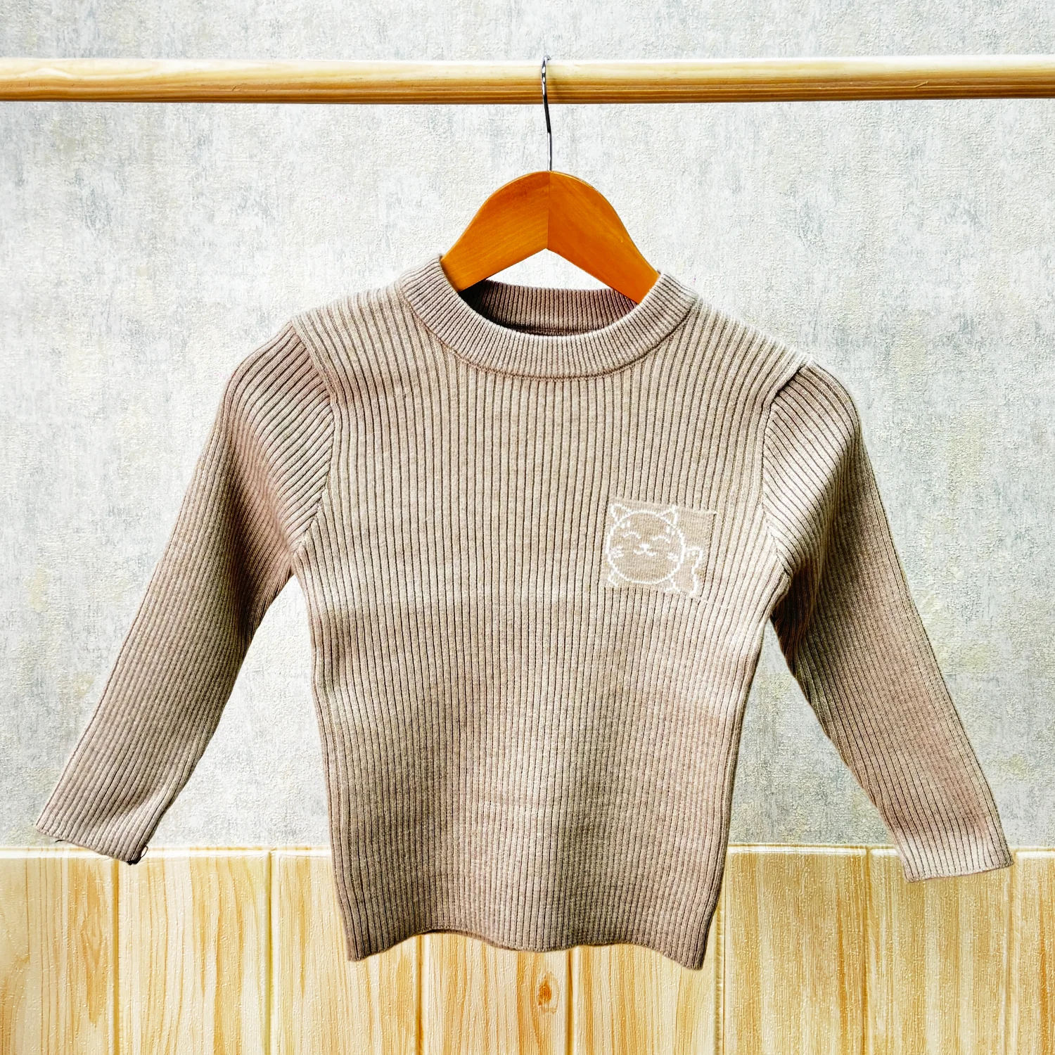 Winter Warm Woollen Full Sleeve Sweater For Baby | Cat | Pack of 1 - Image 5