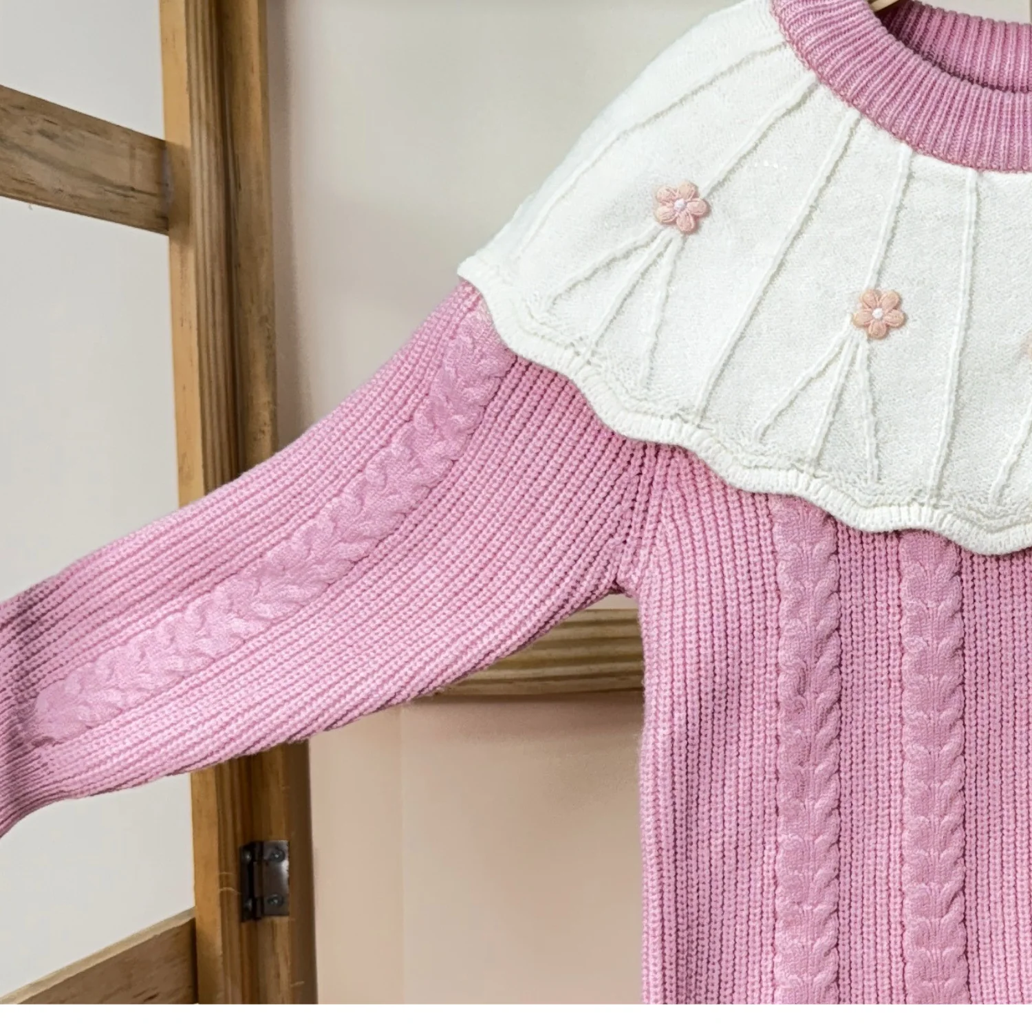 Winter Warm Woollen Full Sleeve Sweater For Baby | Flower | Pack of 1 - Image 9