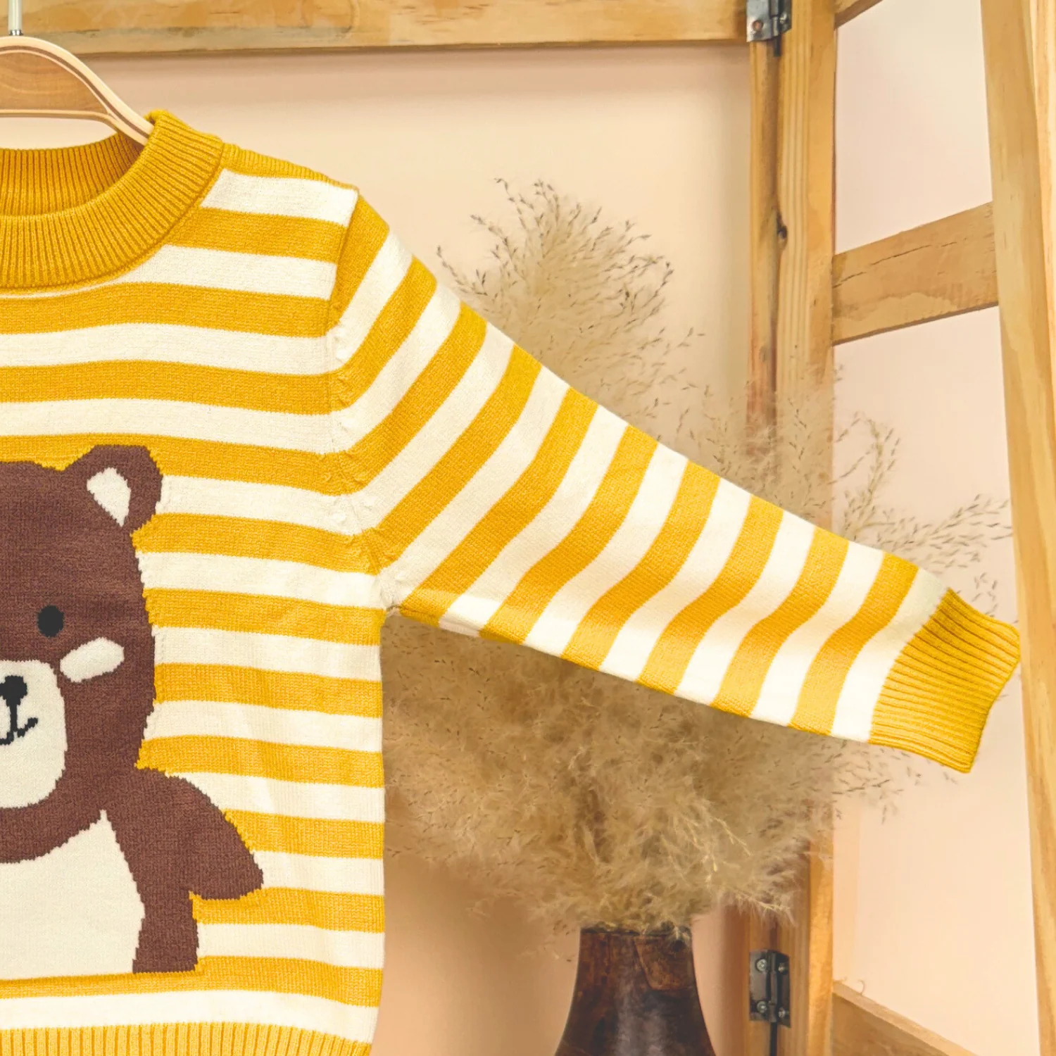 Winter Warm Woollen Full Sleeve Sweater For Baby | Panda | Pack of 1 - Image 3