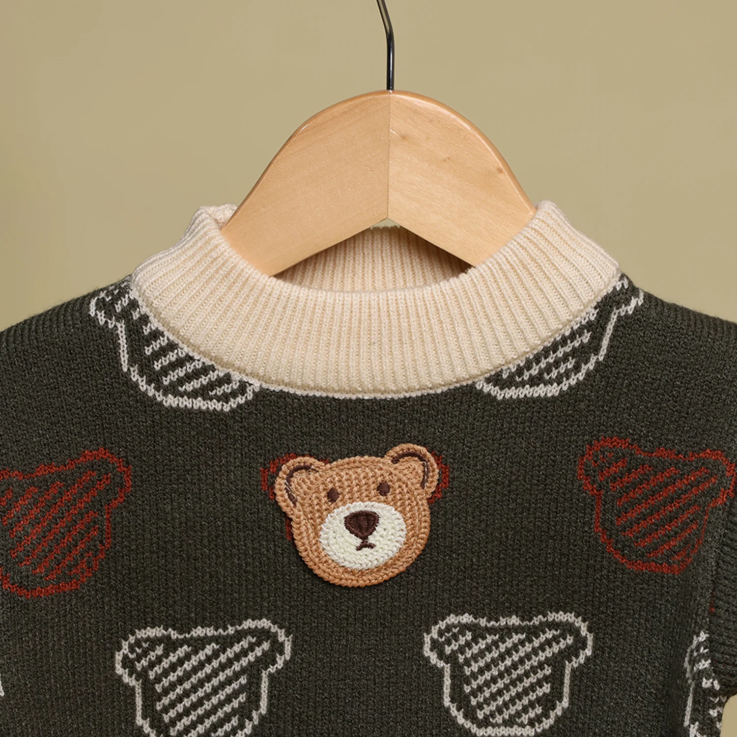 Winter Warm Woollen Full Sleeve Sweater For Baby | Bear | Pack of 1 - Image 8